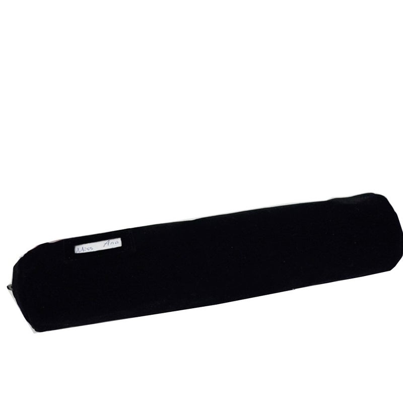 UnionPlus Velvet Jewelry Roll Bag for Brackets Bangles Watches, Great Jewelry Organizer for Travel, Black - Image 4